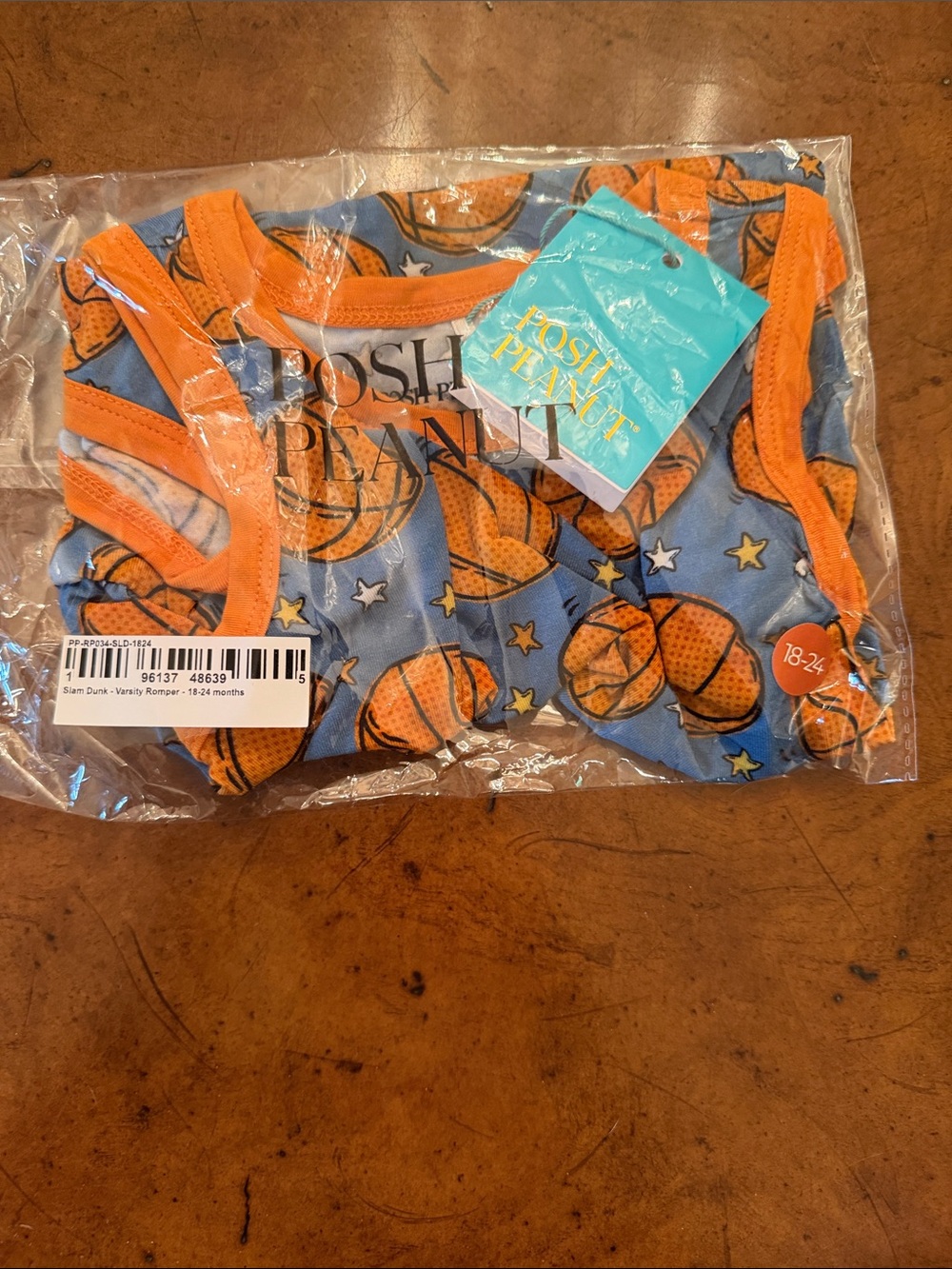 Posh Peanut slam dunk varsity romper 18-24 months Basketball NIB